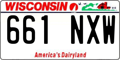 WI license plate 661NXW