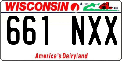 WI license plate 661NXX