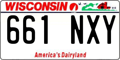 WI license plate 661NXY