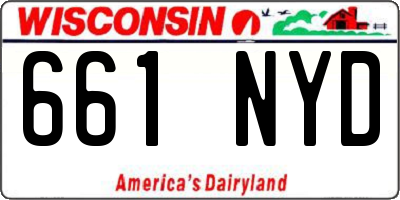 WI license plate 661NYD