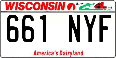 WI license plate 661NYF