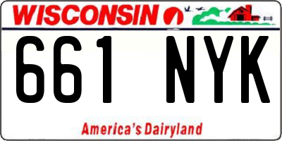 WI license plate 661NYK