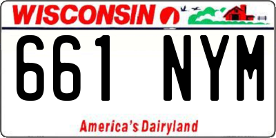 WI license plate 661NYM