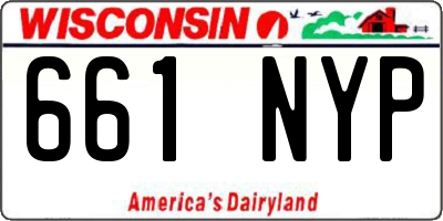 WI license plate 661NYP