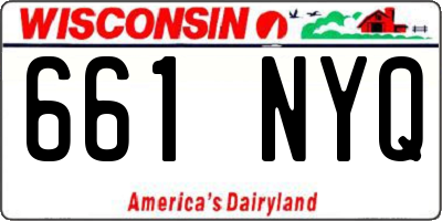 WI license plate 661NYQ