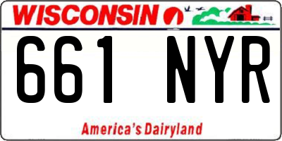 WI license plate 661NYR