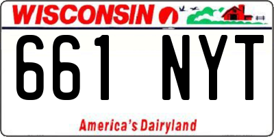WI license plate 661NYT