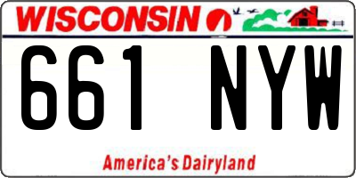 WI license plate 661NYW