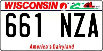 WI license plate 661NZA