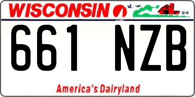 WI license plate 661NZB