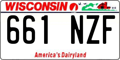 WI license plate 661NZF