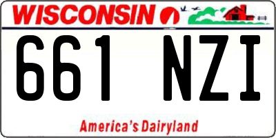 WI license plate 661NZI