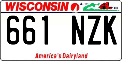 WI license plate 661NZK