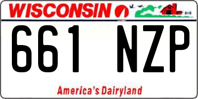 WI license plate 661NZP
