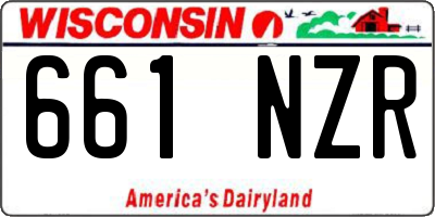WI license plate 661NZR
