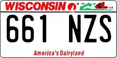 WI license plate 661NZS