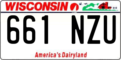 WI license plate 661NZU