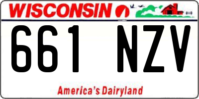 WI license plate 661NZV