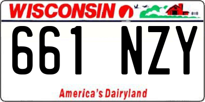 WI license plate 661NZY