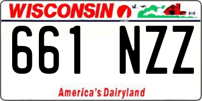 WI license plate 661NZZ