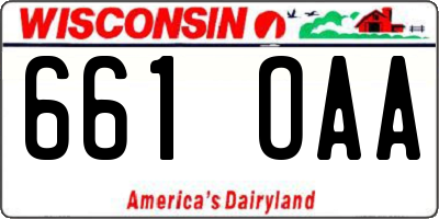 WI license plate 661OAA