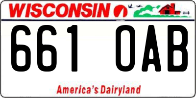 WI license plate 661OAB