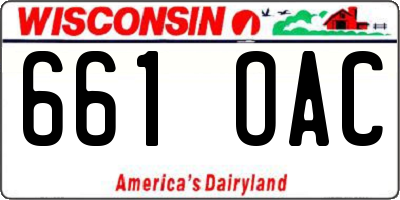 WI license plate 661OAC