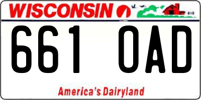 WI license plate 661OAD