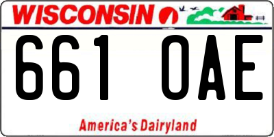 WI license plate 661OAE