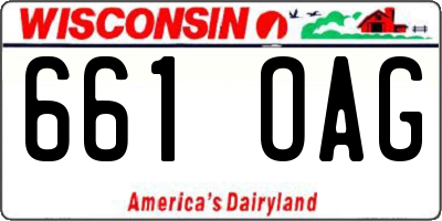 WI license plate 661OAG