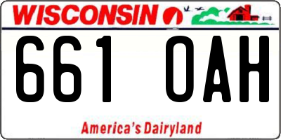 WI license plate 661OAH