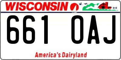 WI license plate 661OAJ