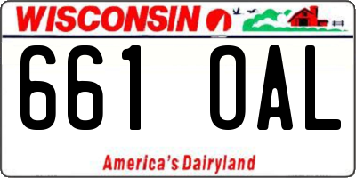 WI license plate 661OAL