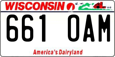 WI license plate 661OAM
