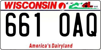 WI license plate 661OAQ