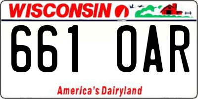 WI license plate 661OAR