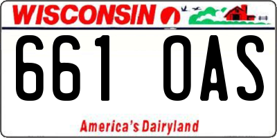 WI license plate 661OAS