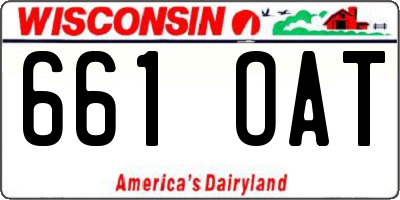 WI license plate 661OAT