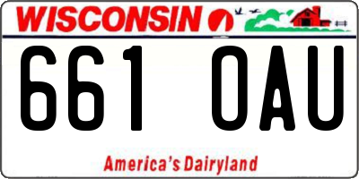 WI license plate 661OAU