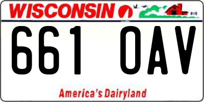 WI license plate 661OAV