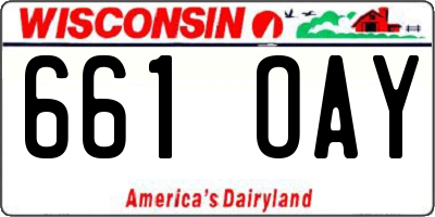 WI license plate 661OAY