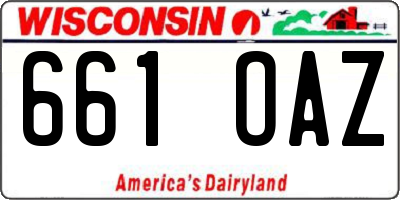 WI license plate 661OAZ
