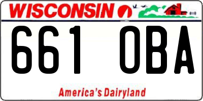 WI license plate 661OBA