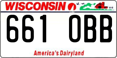 WI license plate 661OBB