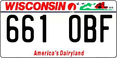 WI license plate 661OBF