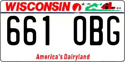 WI license plate 661OBG