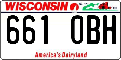 WI license plate 661OBH