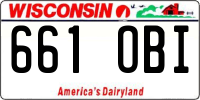 WI license plate 661OBI