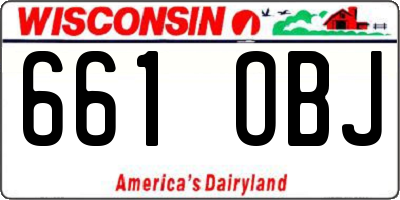 WI license plate 661OBJ