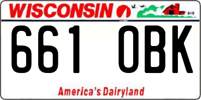 WI license plate 661OBK